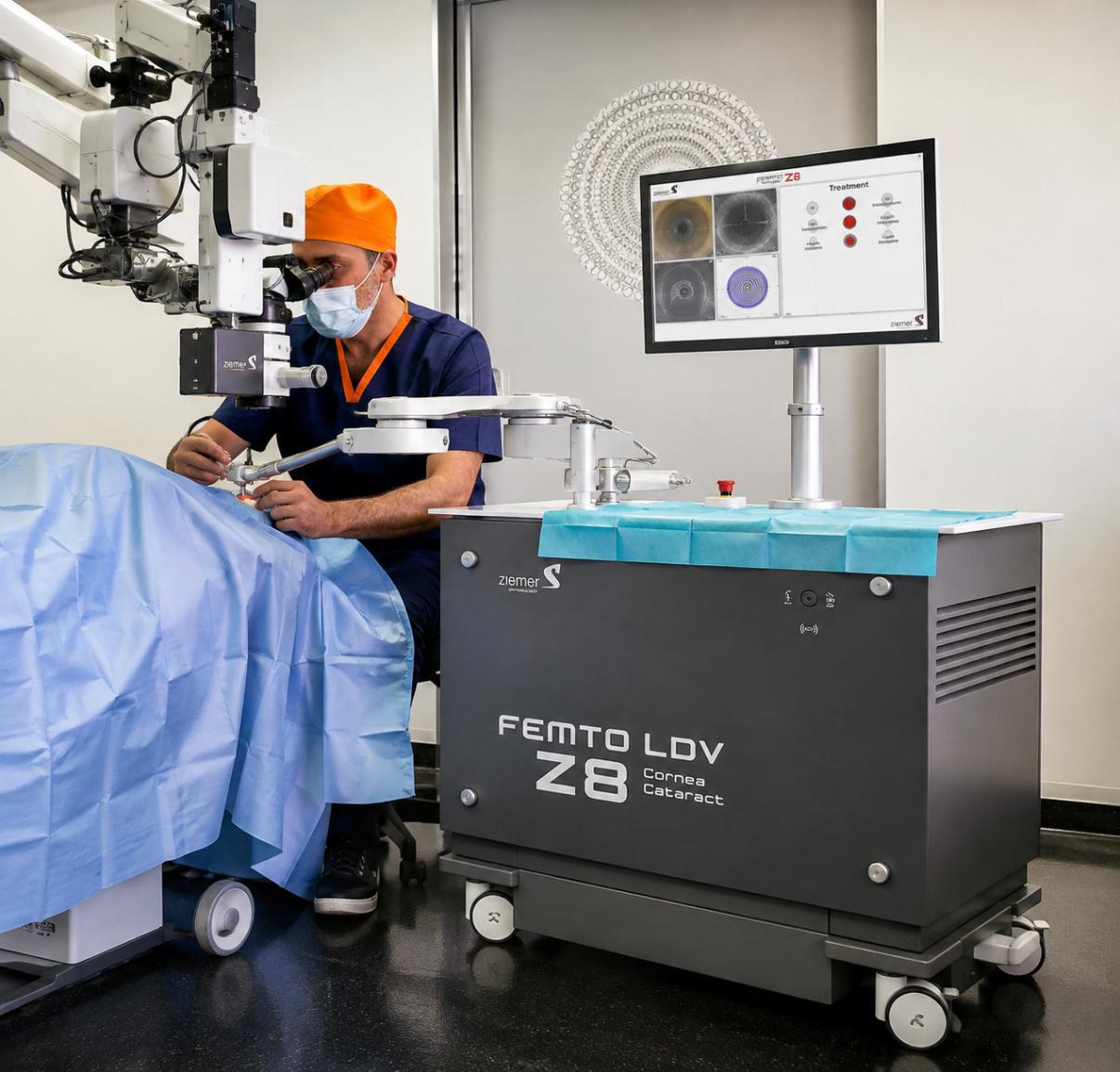 Séquence laser réfractive : intervention au laser d’excimer au bloc opératoire